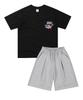 PAPERBOY [Set] Usa Vintage Short Sleeve Half Pants Set-White