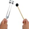 Sada ladicích vidlic 128 Hz Vyvážená bioakustická ladicí vidlice pro léčení čaker, zvukovou terapii, zmírnění stresu