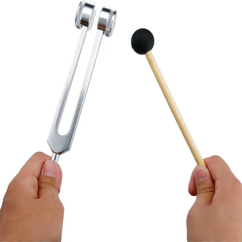 Sada ladicích vidlic 128 Hz Vyvážená bioakustická ladicí vidlice pro léčení čaker, zvukovou terapii, zmírnění stresu