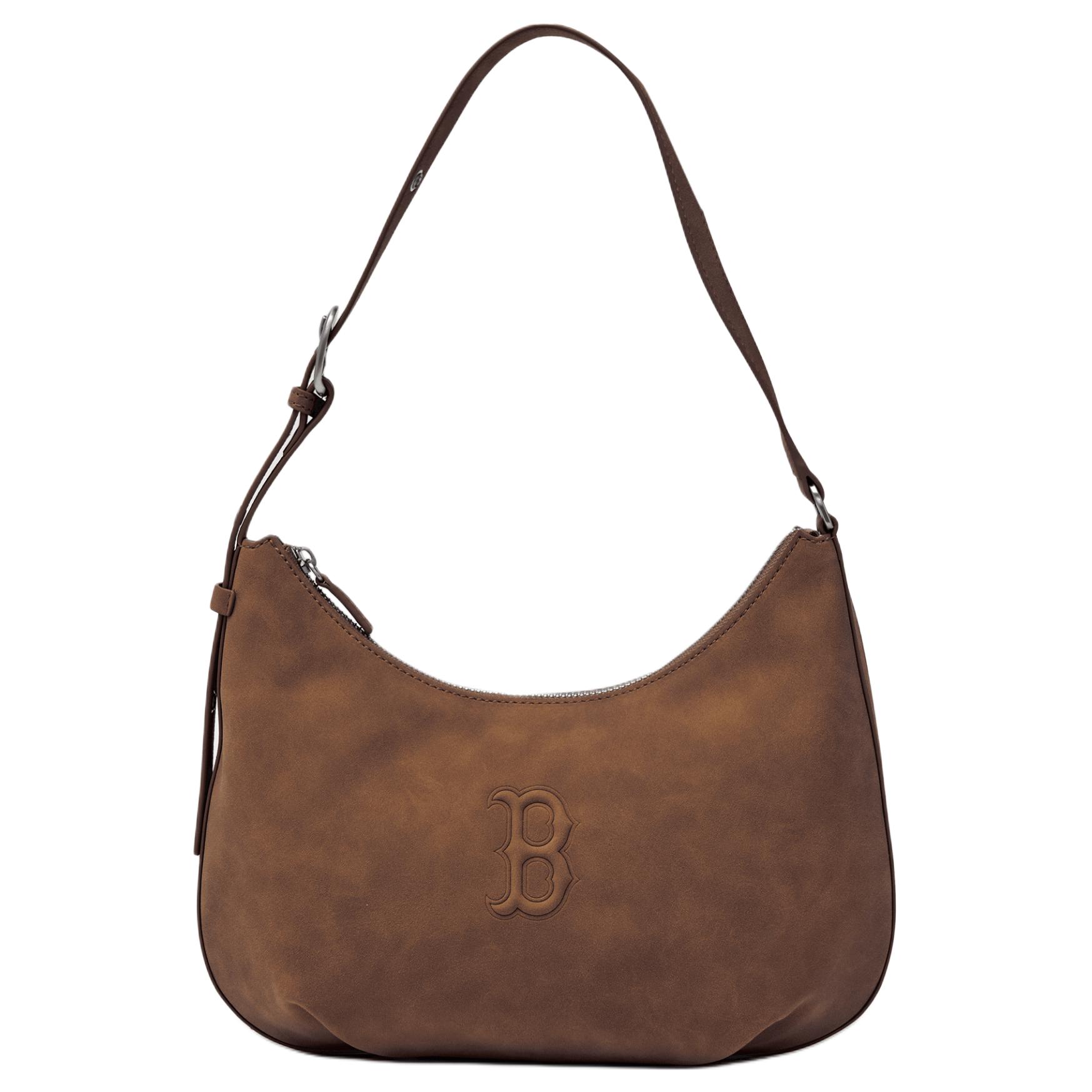 

MLB Basic Boston Red Sox Hobo Logo Shoulder Bag Women Shoulder Bag Brown 3ABQSD16N-43BRS Brown