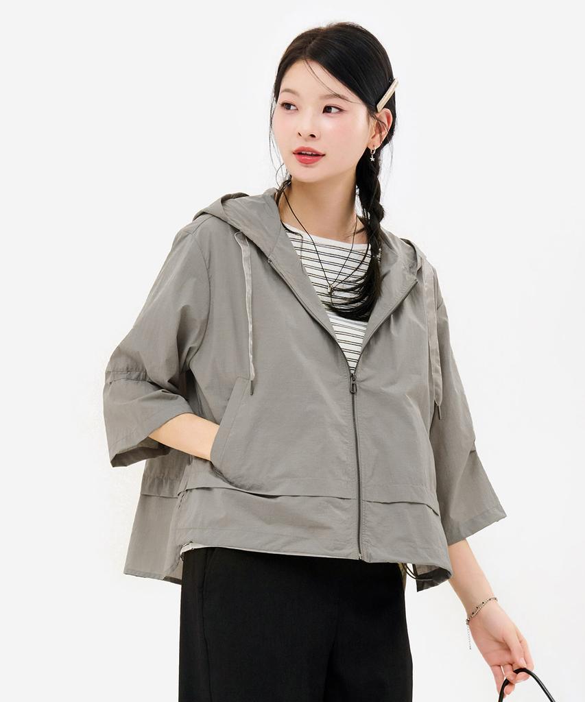 Chasecult Women'S 3/4 Sleeve Hooded Jumper-Fbrg4172C0V