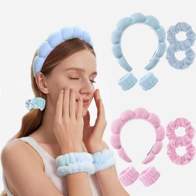 Hair Band Wash Face Shower Cloud Sponge Hair Band Makeup Removal Band Hair Bubble Soft Headband Popular In Europe and America