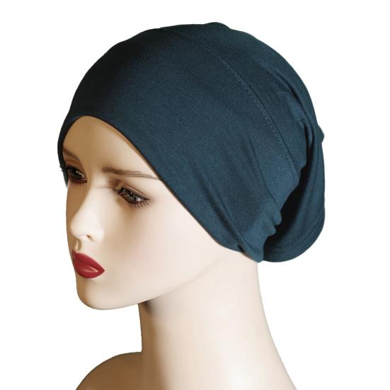 Headscarf Hat Mercerized Cotton Soft Breathable Wrinkle-Resistant Fabric Elastic Comfortable Fit Turban Hat Daily Wear