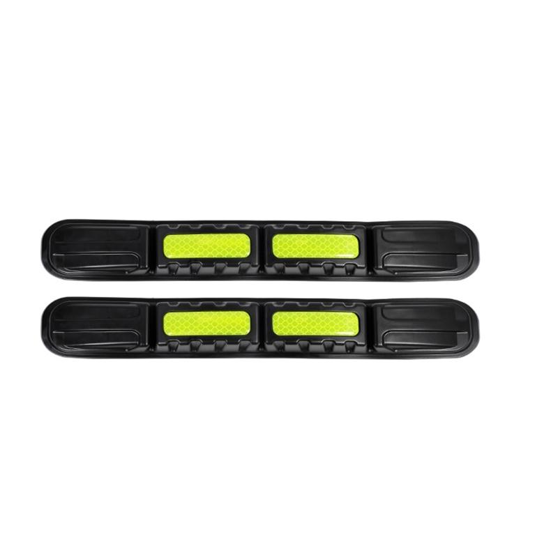 1 Pair Car Bumper Protective Strips Reflective Anti Scratch Tape Adhesive TPU Guard for Vehicle Collision Protection