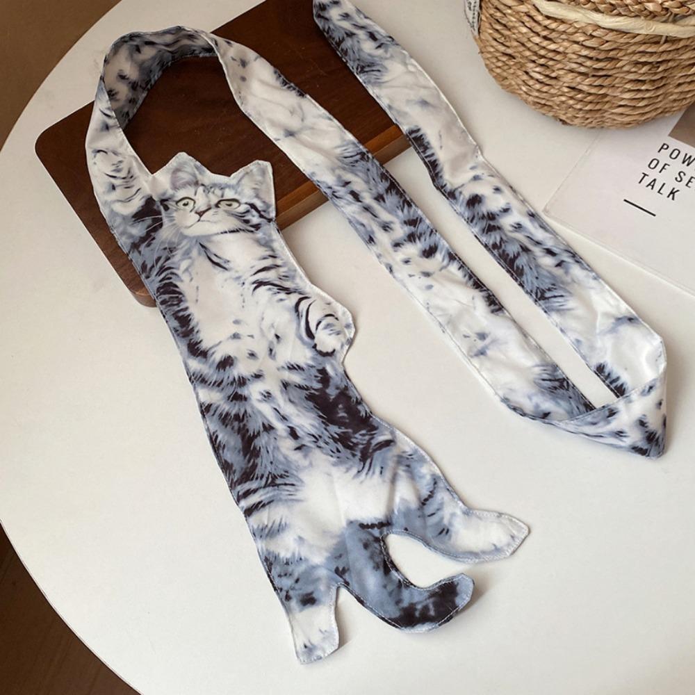 Exaggerated Design Necktie Unique Collarbone Tie Trendy Tie Necklace For Women Men серый