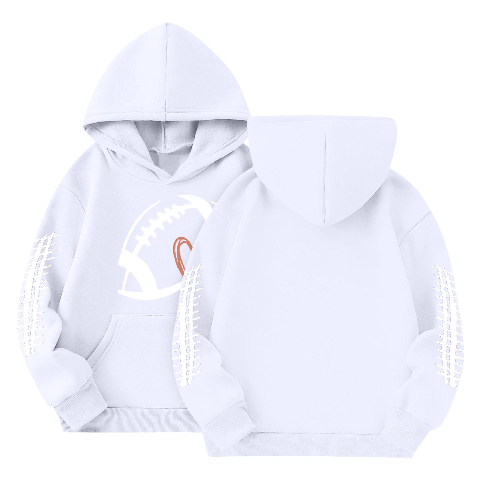 

Детские толстовки с капюшоном, свободная однотонная спортивная рубашка с капюшоном, модная спортивная рубашка 110 белый