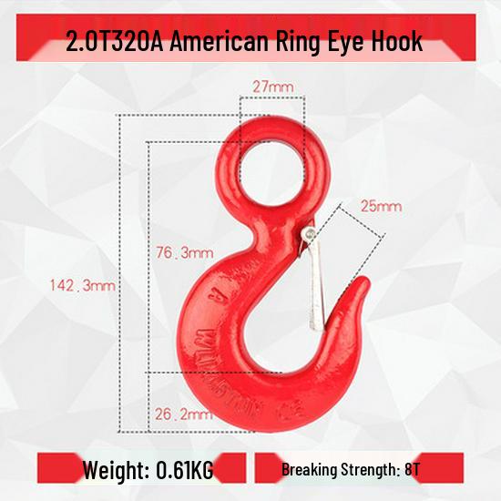 Universal Swivel Clevis Hook for Hoist Crane Rigging and Lifting