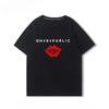 T-shirt Manches Courtes Motif Groupe de Rock de Rue Mode Homme et Femme Simple Personnalité Rock Haut Imprimé