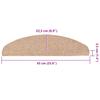 Self Adhesive Stair Treads 30 pcs Beige 65 x 22.5 x 3.5 cm