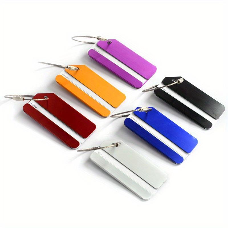 Luggage Tags Aluminium Alloy Suitcase Tag Travel Labels with Steel Loop Luggage Tags for Suitcases Travel Accessories