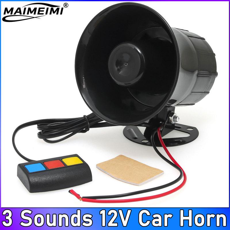 Motorcycle 3 Sounds Horn Siren Horn 110dB 12V 3 Tone Sound Loud Speaker Loud Car Horn Motorcycle Warning Alarm