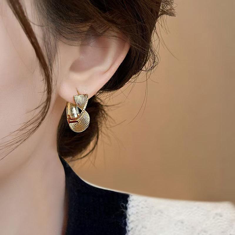 Classic Simple Geometric Round Big Hoop Earrings For Women Exaggeration Circle Bride Earrings Wedding Jewelry Accessories