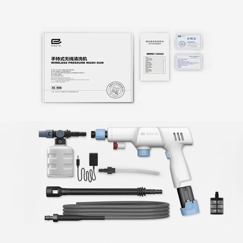Бытовая Портативная Беспроводная Литиевая Аккумуляторная Мойка Высокого Давления Водяной Пистолет Артефакт для Мойки Автомобилей White