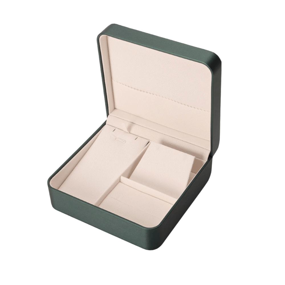 Scatola Espositore per Gioielli in PU Scatola Grande Capacità per Set di Gioielli Scatola per Anelli Braccialetti Orecchini Collane Orologi