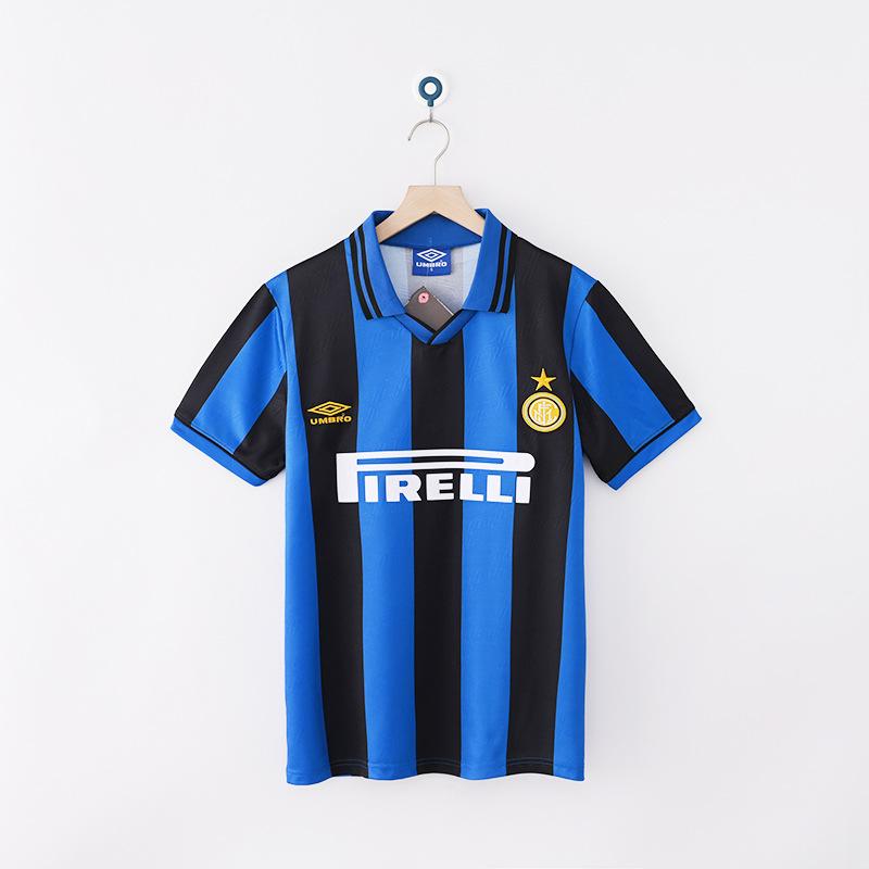 0910 Inter Retro Full Series Jersey, Champions League Home and Away Long-sleeved Football Jersey, Commemorative Print Jersey