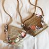 SCIONE Straw Small Bag Female New Summer Forest Woven Silk Scarf Fairy Bucket Bag Girl Messenger Beach Bag