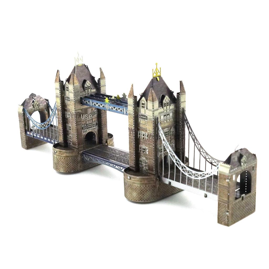 Stainless Steel 3D DIY Tower Bridge Model - No Glue Needed