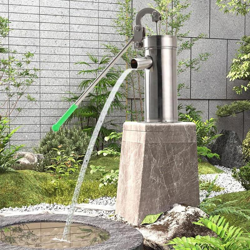 Haushalts-Manuell-Wasserpumpe aus Edelstahl Langlebige Hausölpumpe Brunnen Handkurbel Saugpumpe manuelle Wasserpumpen