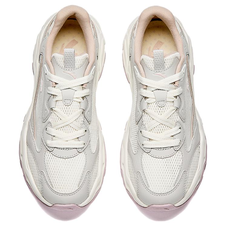 Anta Meteor VENT Pantofi Casual Confortabili Versatili cu Absorbție a Șocurilor Rezistenți la Uzură cu Top Scund Adidași Femei Gri Roz 122528858-4