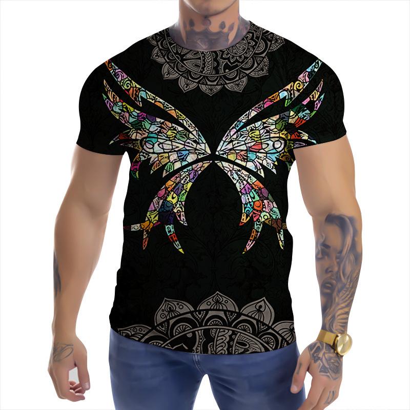 New Summer European and American Fashion New Personalized Printed Men's Wear Street Leisure Sports 3D T-shirt