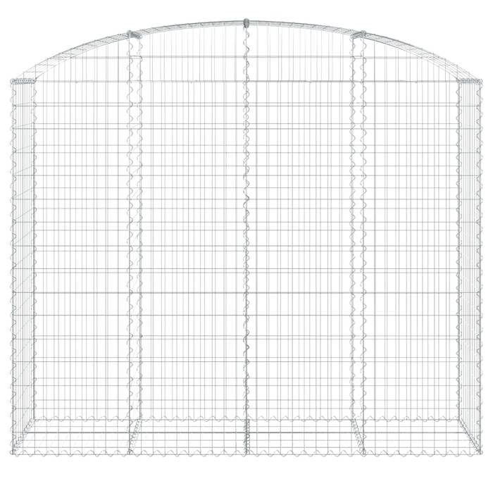 VidaXL Panier de Gabions Arqué Cage à Gabion Mur de Gabion Panier à Pierre Gabion pour Pierre Jardin Patio Extérieur 153478