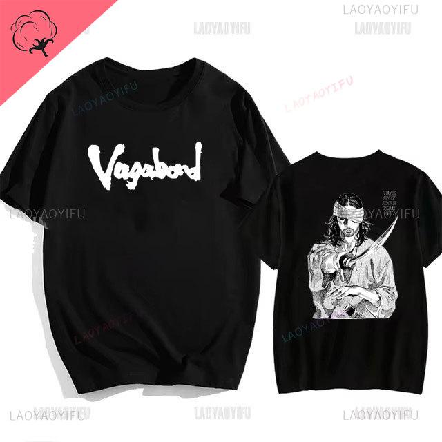 Japanisches Vintage Anime Vagabond Grafik T-Shirt Mann Frau Harajuku Schlage heftig Streetwear T-Shirt Baumwolle Cartoon Kurzarm