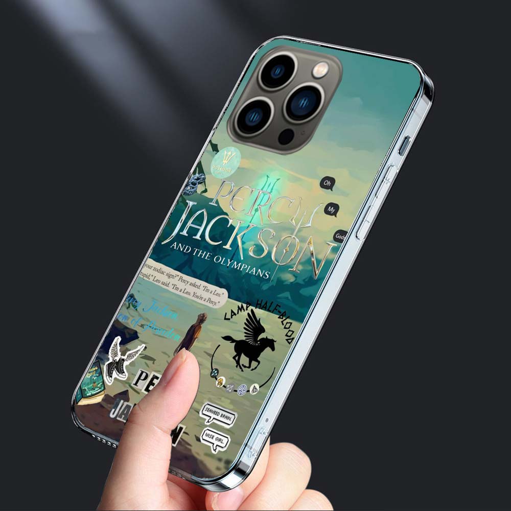 P-Percy J-Jackson Poseidon Camp Half-Blood Phone Case For Iphone 16E 15 Pro 14 Plus 17Air 16 17 Pro Max 12 13 Mini X XS XR 7 8 S