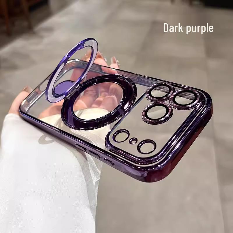 iPhone 17/16 Pro Max için Manyetik Halka Tutuculu Kaplama Yumuşak Kılıf