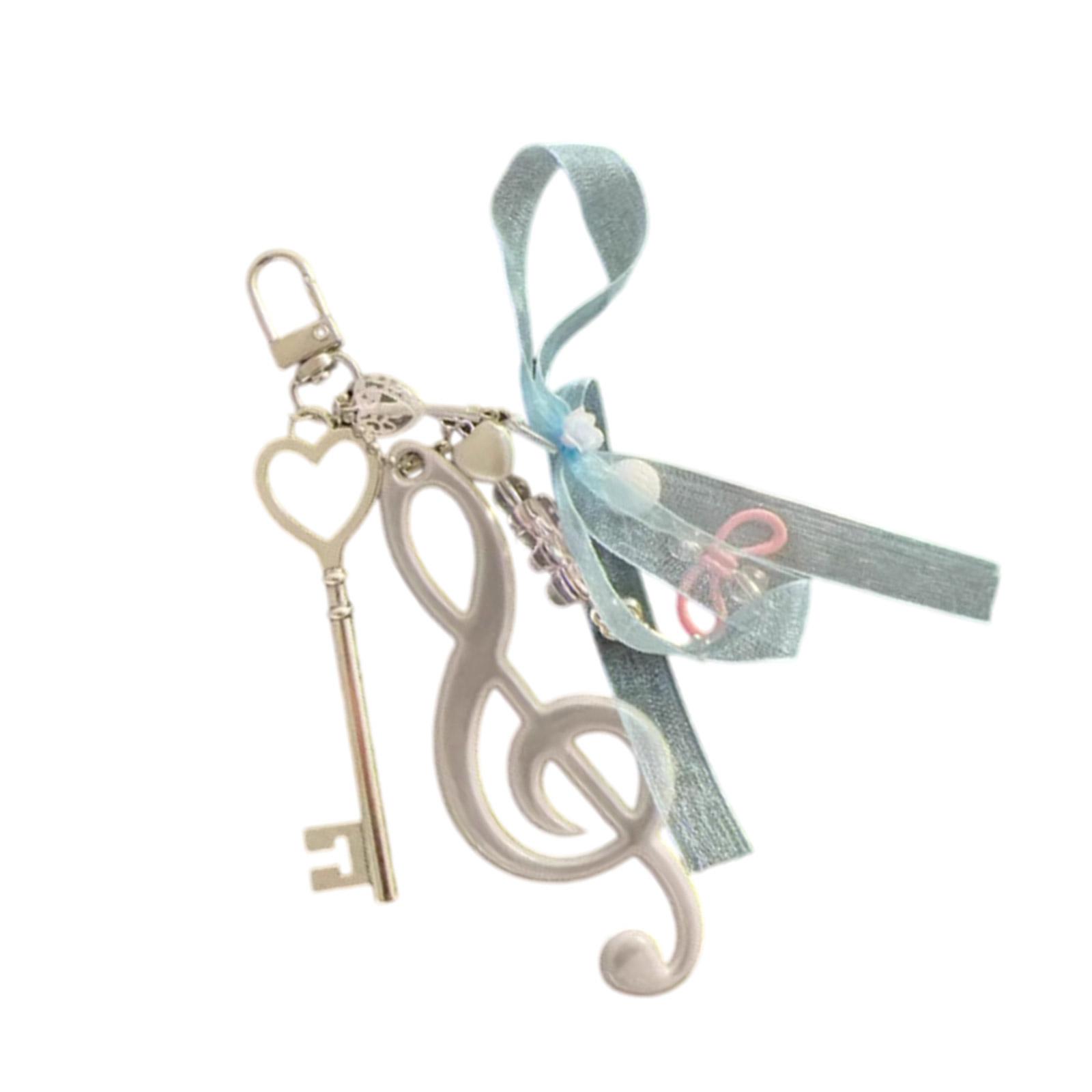 

Креативный брелок с бантиком, подвеска в виде ноты, текстура смолы, подходит для любителей музыки и мультфильмов, подарок разноцветный