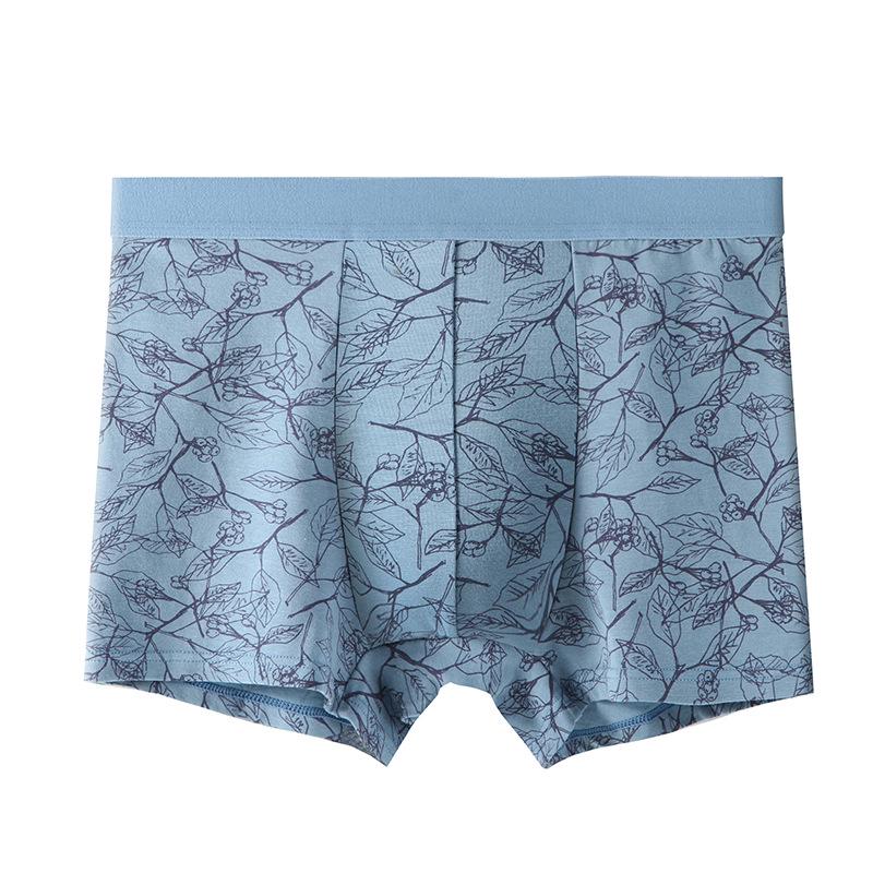 Men's Pure Cotton Printed Boxer Briefs - Comfortable, Breathable, Antibacterial.