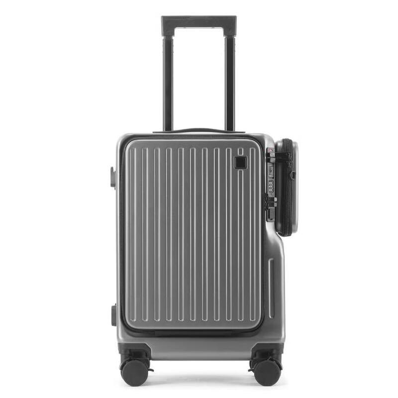OEING Front-Opening Silent Spinner Carry-on Suitcase