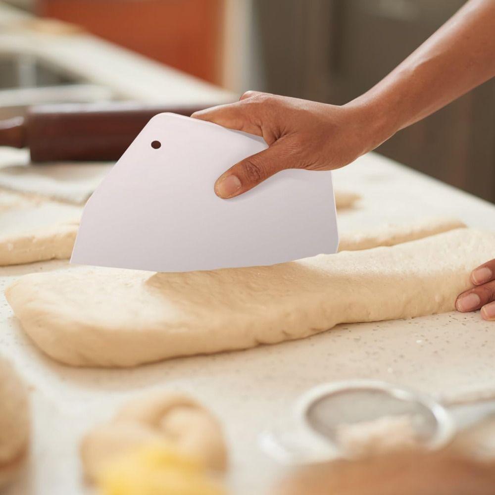 Non-Stick Dough Scraper Food-Contact PP Bench Scraper Dough Cutter Pizza Bread Pastry Making