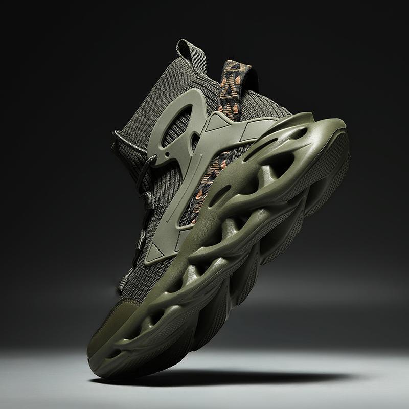 Pánská sportovní obuv Rybí šupina Létající a prodyšná běžecká obuv Obuv pro mládež Tide Boty velké velikosti Fitness Jogging