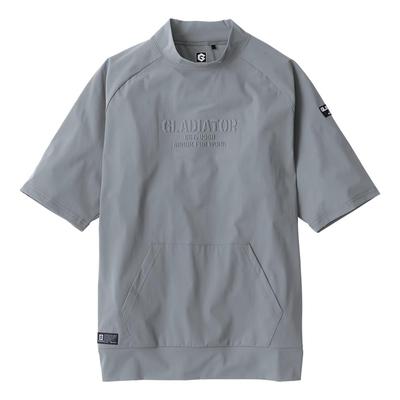 COCOS Nobuoka Cooling Stretch Mock Neck Short Sleeve Size M G-7527 Shirt, Gray,
