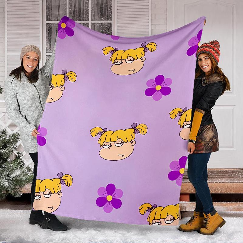 Rugrats Theme Printed Blanket - Perfect for Couch, Bed, Travel & Outdoor Use | Machine Washable, Cozy & Durable.