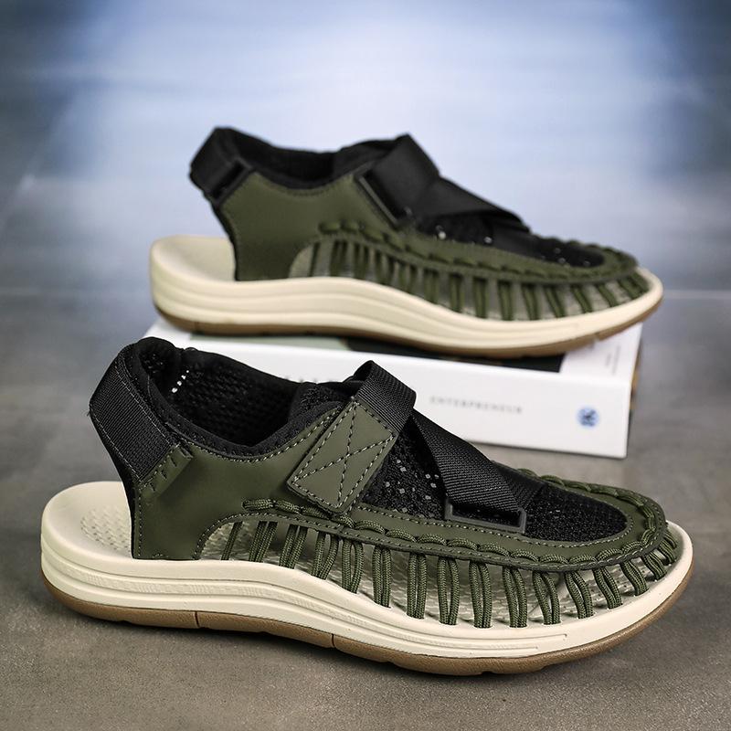 New Thai Woven Sandals Men's Large Size Hand-woven Casual Wading Beach Sandals Are In Stock