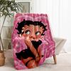 Betty Boop Print Blanket - Soft & Comfortable, for Bedroom, Travel, Sofa, Home Decoration - Birthday Christmas Gift for Friend
