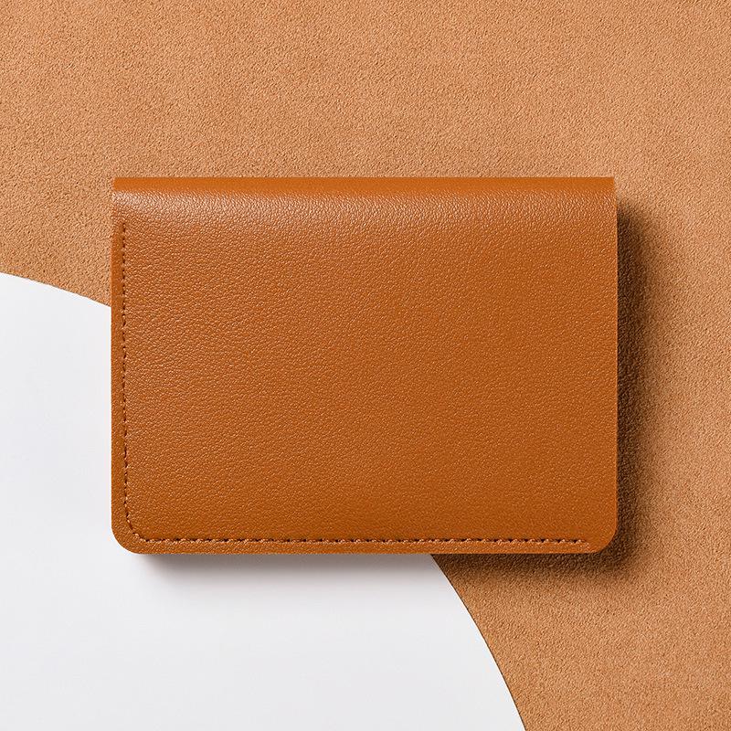 Women's Mini Leather Wallet - Slim, Short, Card & License Holder
