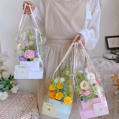 Paper Box Handheld Flower Box Transparent Flower Bag Gift Box Bouquet Wrapping Bag  Flower Wrapping