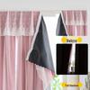 Velcro Gauze Curtain: No-Punch, Full Blackout, Non-Transparent, Sun-Protected, Ideal for Rental Rooms (Blocks 99% Light)