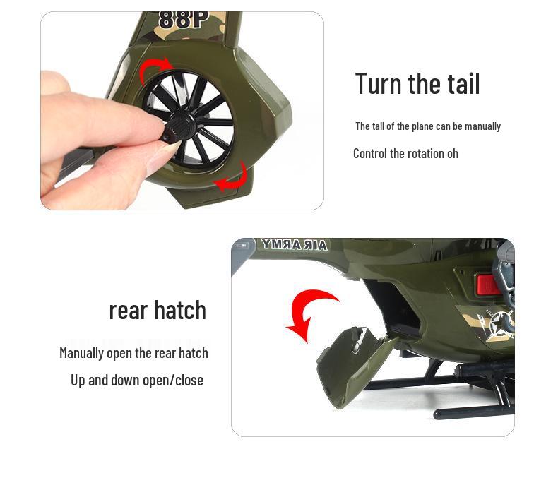 Children's Pull Back Police & Fire Rescue Helicopter Toy with Rotating Propeller - Simulation Model for Boys