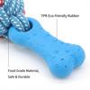 Factory Supply TPR Chew Ring and Rope Tug Dog Toy, Durable Interactive Puppy Teething Chew Aggressive Chewers