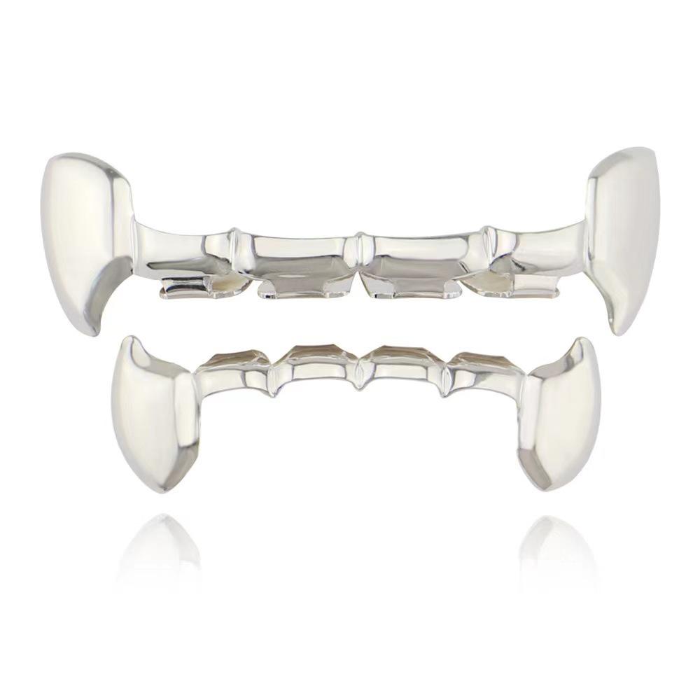 18k Electroplated Vampire Fang Hip Hop Grillz - Halloween False Teeth