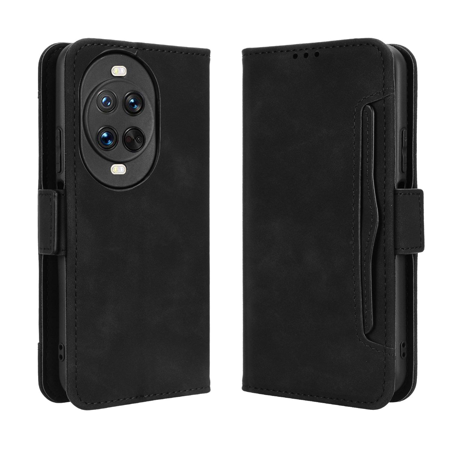

For Huawei nova 14 5G Leather Case Phone Wallet Cover with Multiple Card Slots Black