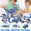 AMYCOOL Dinosaur Building Educational Transforming Puzzle for Boys and 3D Puzzle with Transforming Cars and Construction Birthday Gift for Ages