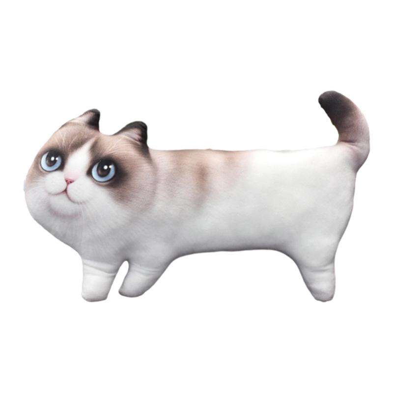 3D Cat Pillow Animal Cushion Toy Stuffed Animal Cat Picture Pillow Sofa Car Cushion 2024 Hot 3D Animal Print Pillow