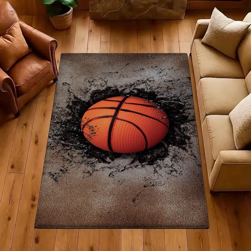 Wooden Basketball Court Indoor Rug Durable Stainresistant Easyclean Carpet For Bedroom Door Living Room Area Home Party Decor Birthday Gift