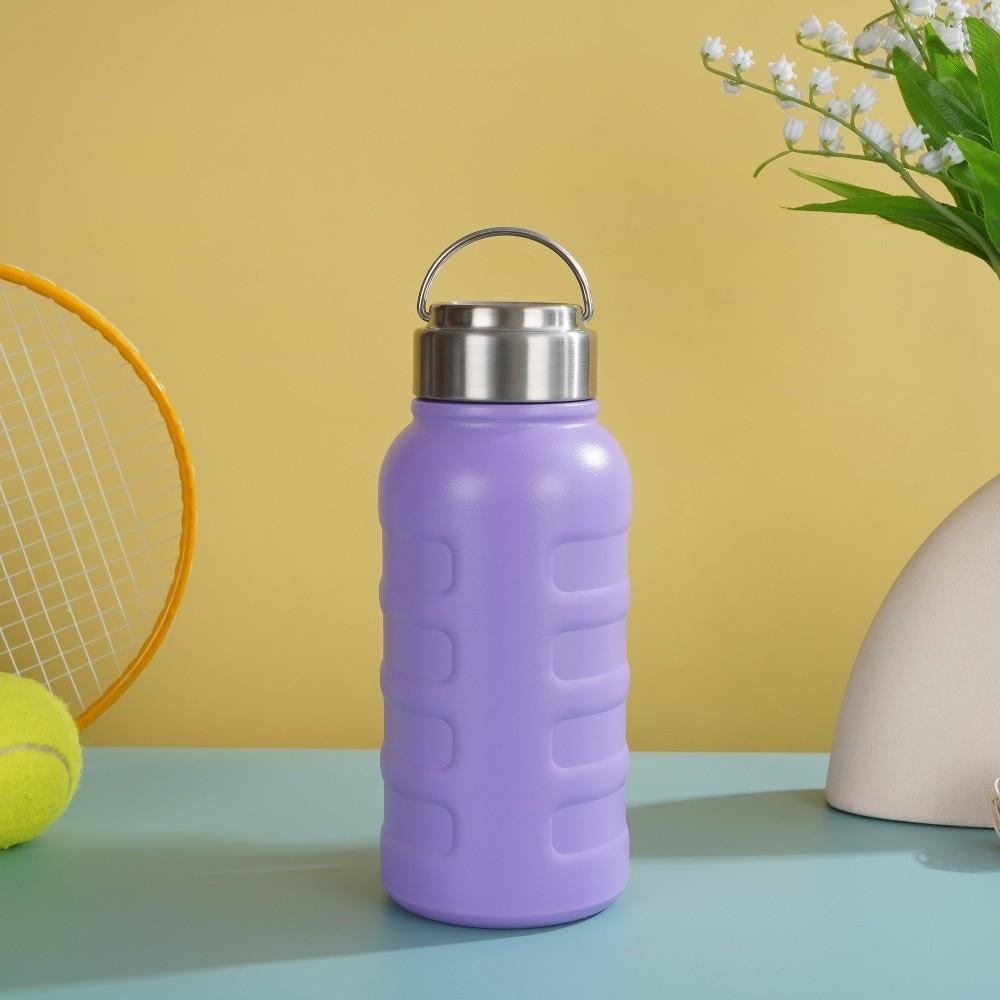 Double Wall Thermos Water Bottles Portable Handle Large Capacity Bottle  Car Travel