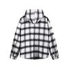 Men's Sports And Leisure Loose Checkered Hooded Shirt Jacket
