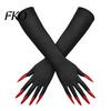 Scary Cosplay Handwear 1 Pair Halloween Ghost Claw Gloves, Long Fingernail Witch Costume Horror Character Hand Accessory, Dark Party Performance Prop